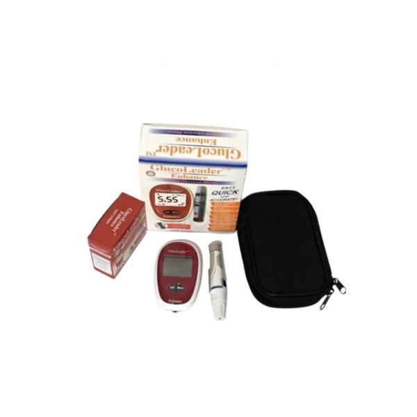 Glucoleader Enhance Taiwan Blood Glucose Meter - Red With 10 Test Strips